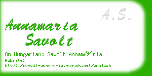 annamaria savolt business card